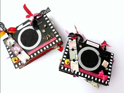 Camera shaped handmade album scrapbooks