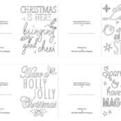 Christmas Cards, Colour Your Own, Kids Crafts, Each Pack Has 4 Designs, DIY*