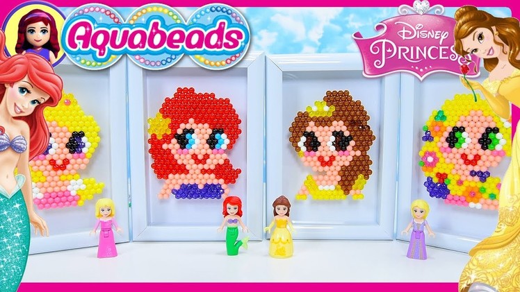 Disney Princess Aquabeads Portraits Craft Review Silly Play Kids Toys Rapunzel Ariel Belle Aurora