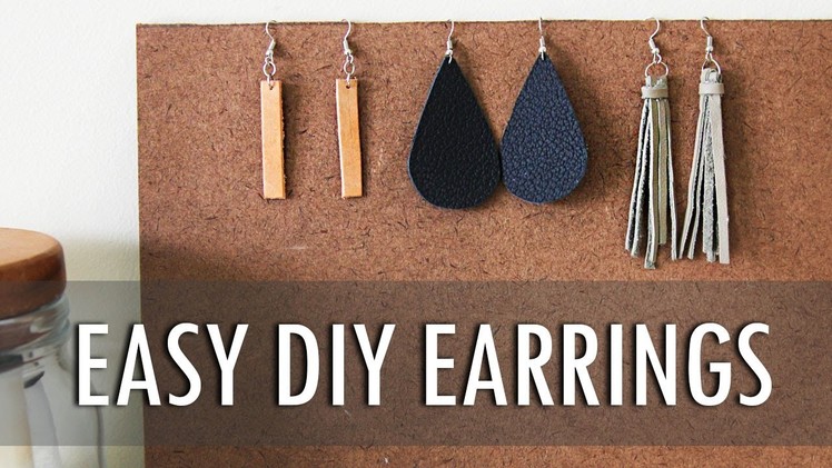 DIY | 3 Easy Leather Earrings