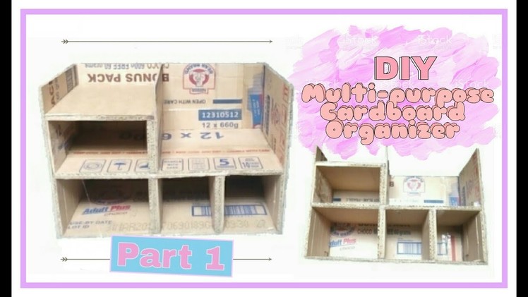 DIY Cardboard Organizer (Cheap and Easy) [PART 1] | Aye Ji