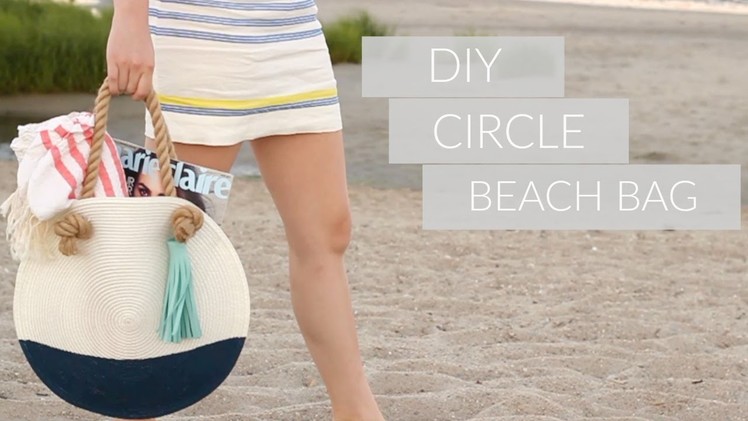DIY CIRCLE BEACH BAG FROM SCRATCH || Katie Bookser