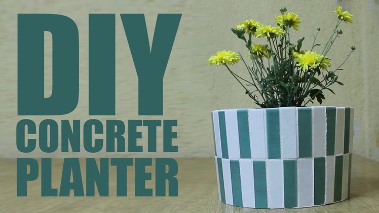 DIY Concrete Planter - Flower Pot