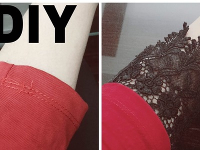 DIY : Convert plain sleeves into a beautiful net lace sleeves | DIY Clothes
