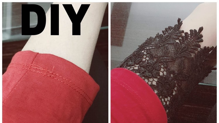DIY : Convert plain sleeves into a beautiful net lace sleeves | DIY Clothes