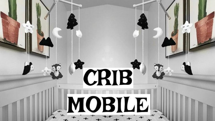 DIY crib mobile + Nursery Shelves |LONG VLOG