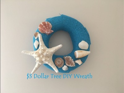 DIY Dollar Tree Seashell Wreath