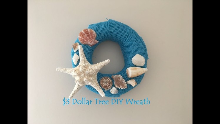 DIY Dollar Tree Seashell Wreath