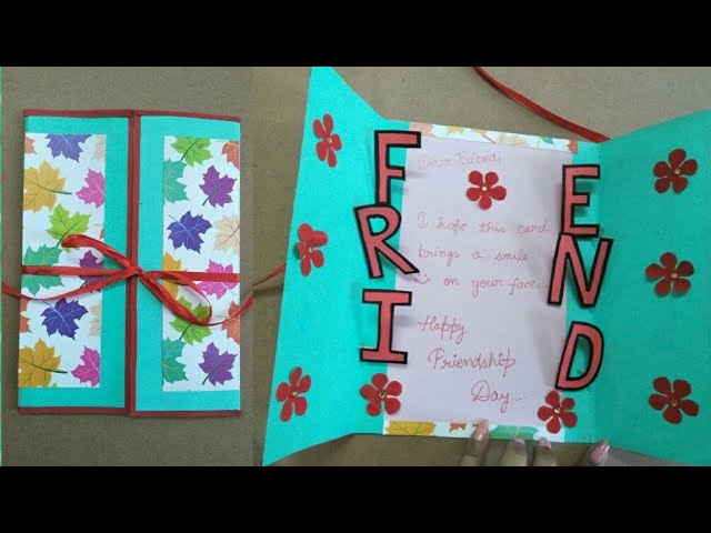 DIY Friendship Card | How to make card for friends | Simple and easy Friendship Day Card tutorial