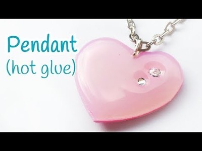 DIY ♥ heart pendant(hot glue)