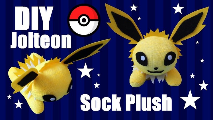 ❤ DIY Jolteon Sock Plush!  How To Make A Cute Pokemon Plushie! ❤
