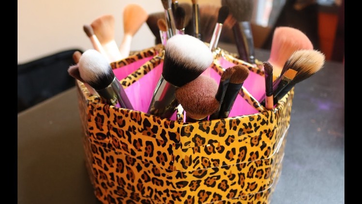 DIY MAKEUP BRUSH HOLDER!!   UNDER $10