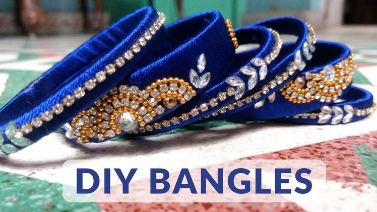 DIY(OLD TO NEW) SILK THREAD STUDDED BANGLES + Different ways to style it || LetsDothis