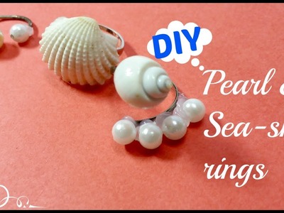 DIY Pearl & Sea-shell Rings- 3 designs
