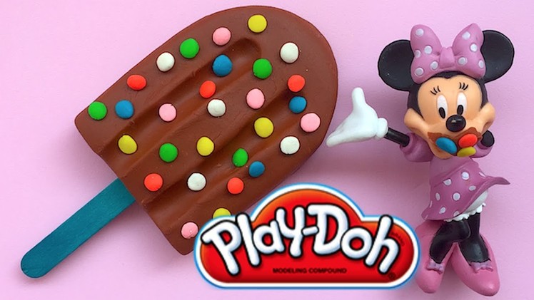 DIY Play-Doh Learn Make Chocolate Ice Cream Rainbow Choco Ball Minnie Mouse Toy Soda