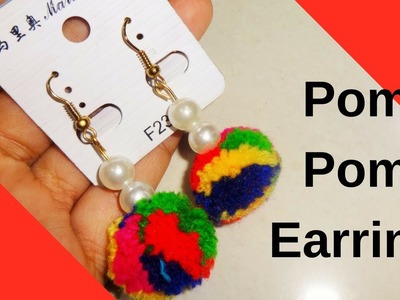 Diy Pom Pom Pearl Earring