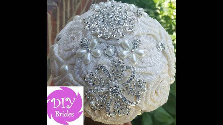 DIY Wedding Bridal Brooch Bouquet Kit Diana Burlap Roses