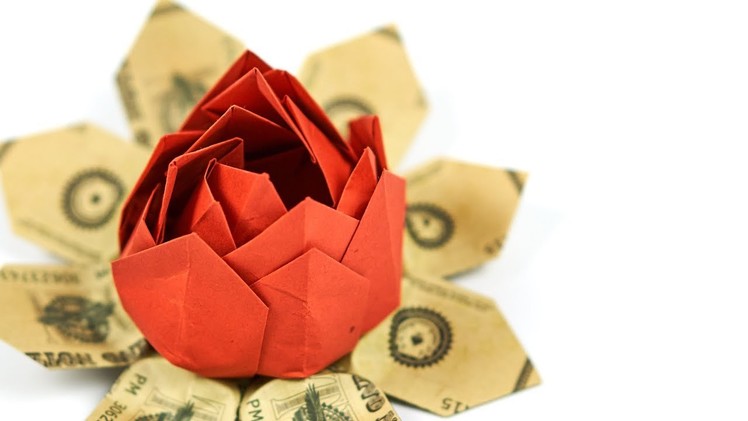 Dollar Bill Origami Flower: Folding a money flower, EASY INSTRUCTIONS