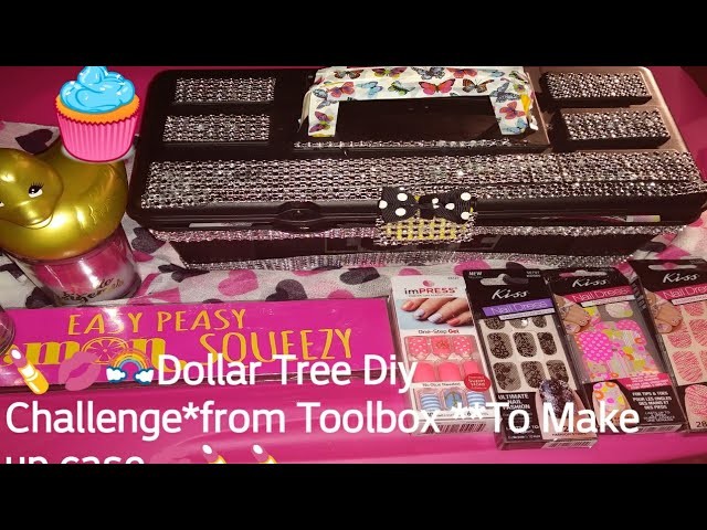 ????????????Dollar Tree Diy Challenge*From Toolbox To Make-up Case????????????
