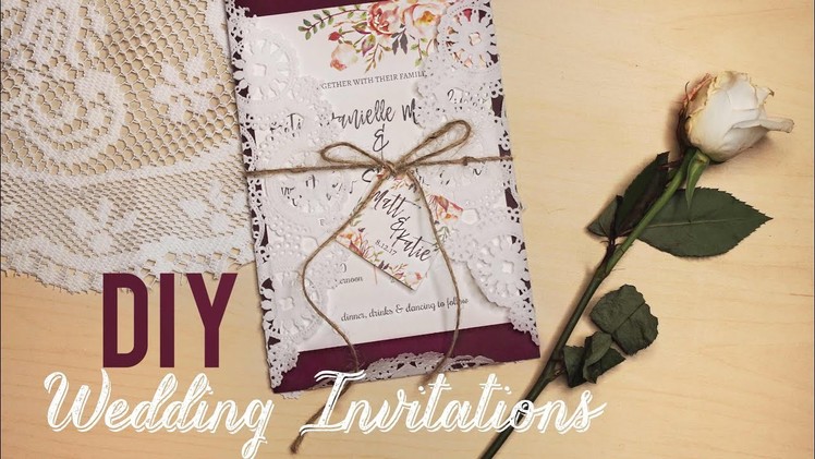 EASY DIY WEDDING INVITATIONS! | katiecreepzalot