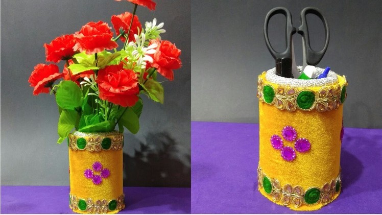 How To Make A Flower Vase || DIY Flower Vase