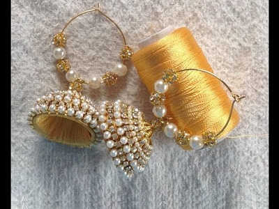 How to make handmade silk thread bridal jhumka earrings