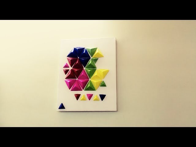 How To Make Wall Art with Origami Pyramid