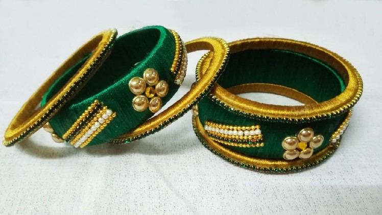 Latest silk thread bangles for party wear | DIY Bangles making video