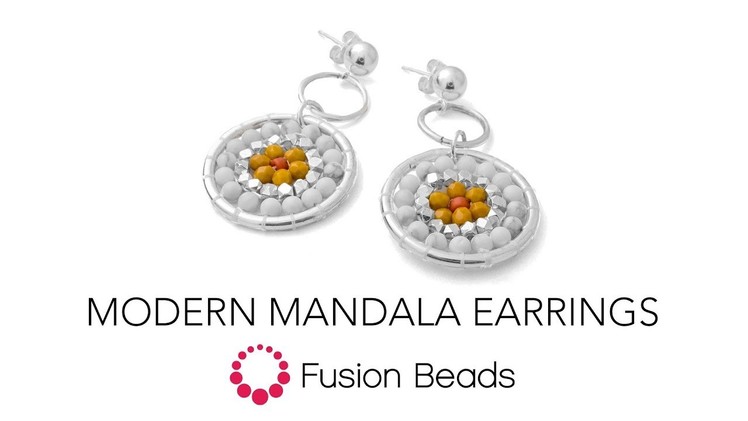 Learn how to make the Modern Mandala Earrings by Fusion Beads
