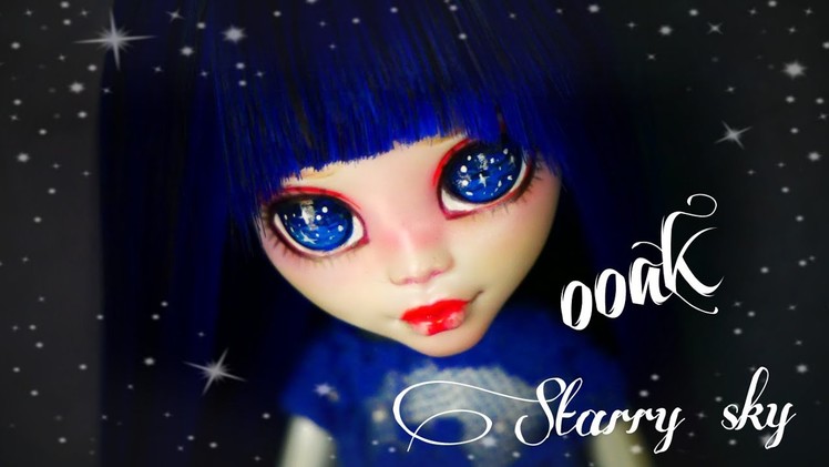 OOAK Starry sky Monster High Custom doll repaint diy