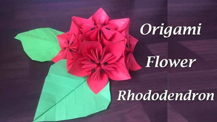 Origami flower: Rhododendron