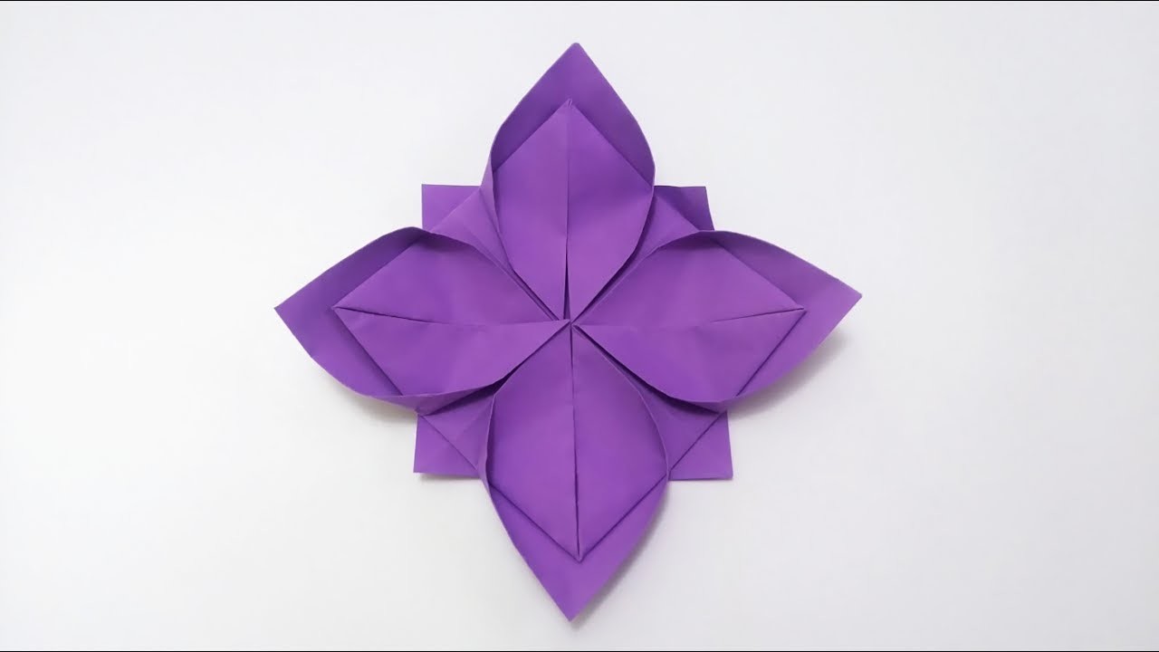 easy origami flower open lotus