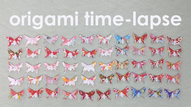 Origami Time-Lapse: Folding 50 Alexander Swallowtail Butterflies (Michael LaFosse)