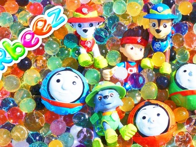 POOL FULL OF ORBEEZ MILLIONS OF WATER BEADS PAW PATROL THOMAS RAIL ROLLERS TOY HUNT CHALLENGE PRANK