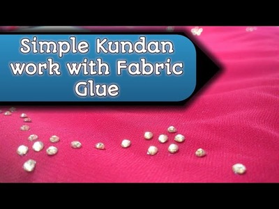 Simple Kundan (Beads) work with Fabric Glue by Ek Indian Ghar