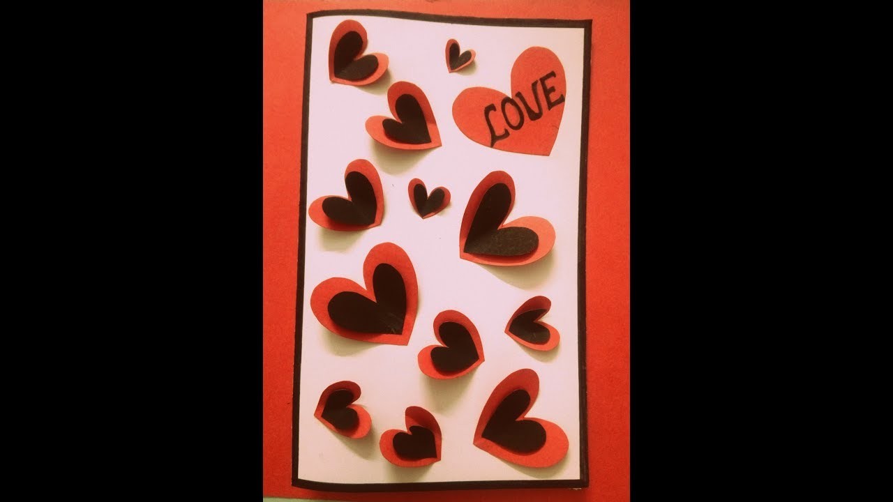 The beautiful  hearts love card for girlfriend