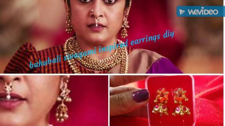 Viewers choice: bahubali ???? actress inspired earrings diy???? with easily available items