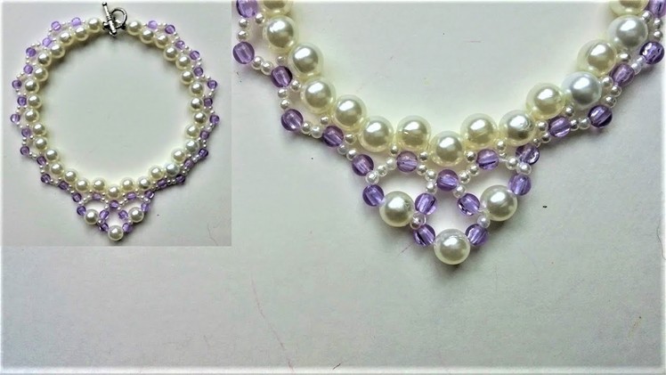 Beaded necklace tutorial for beginners