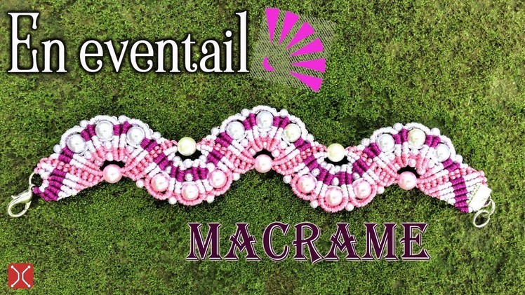 Colorful macrame bracelet En éventail waving - Beautiful pattern macrame with tutorial by Tita