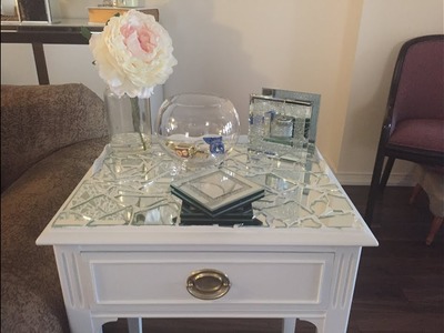 D I Y Restoration Mosaic Mirrored Side Table