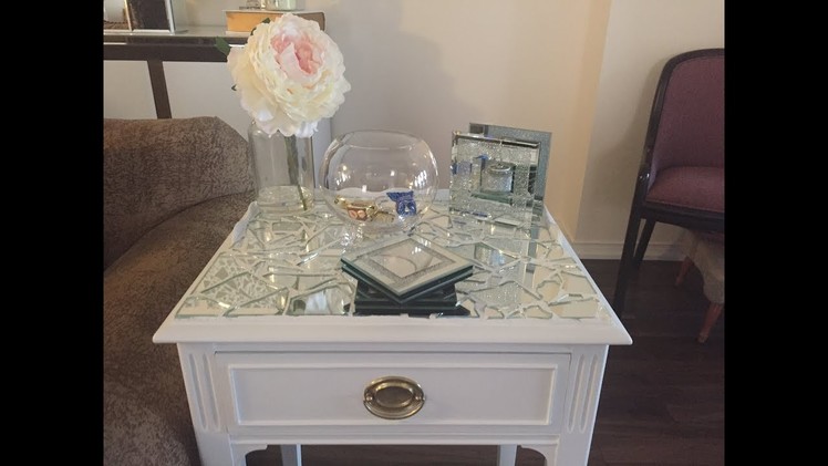 D I Y Restoration Mosaic Mirrored Side Table