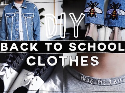DIY BACK TO SCHOOL CLOTHES ✂️ ???? Minimal & Tumblr Inspired (2017). Imdrewscott