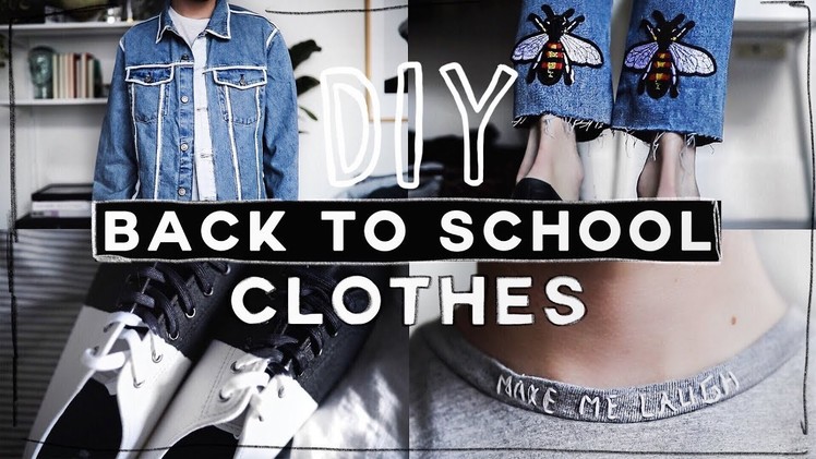 DIY BACK TO SCHOOL CLOTHES ✂️ ???? Minimal & Tumblr Inspired (2017). Imdrewscott