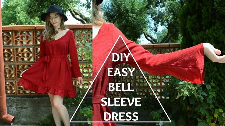 DIY Bell Sleeve Babydoll Dress (SK,EN sub)
