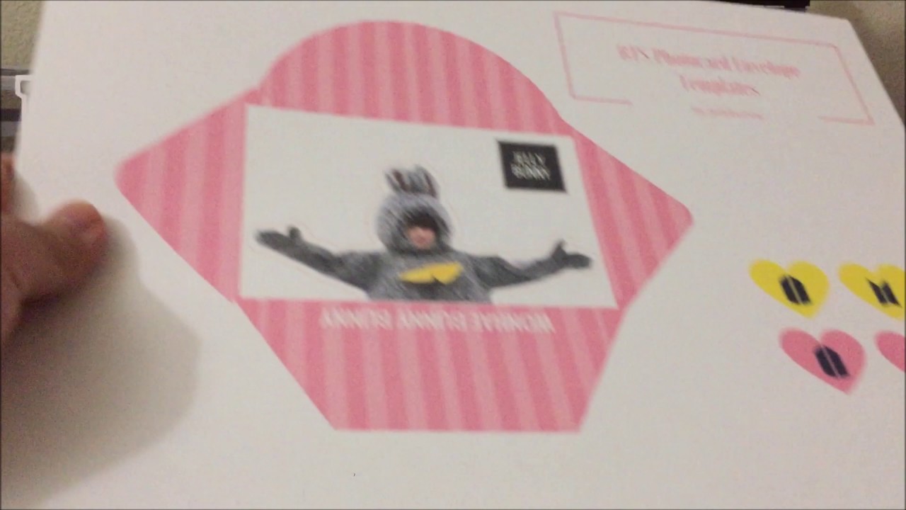 diy bts photo card envelopes