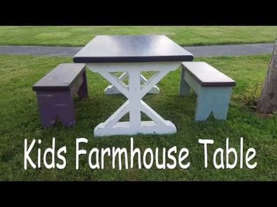 DIY Farmhouse Table & Benches For kids by BCDesign01