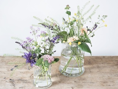 DIY : Flower arrangement in vase by Søstrene Grene