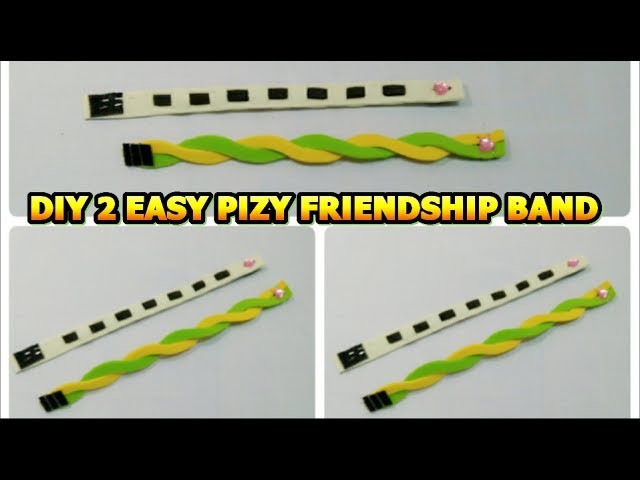 DIY FRIENDSHIP BAND.MAKE 2 EASY PIZY BANDS IN 5 MIN.