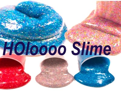 DIY Holographic Slime!! How To Make Holo Glitter Slime With Baking Soda - No Borax Recipe
