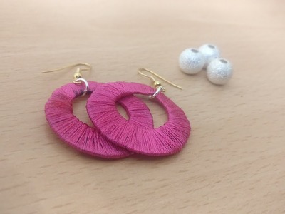 DIY: Make simple silk thread Earrings at home